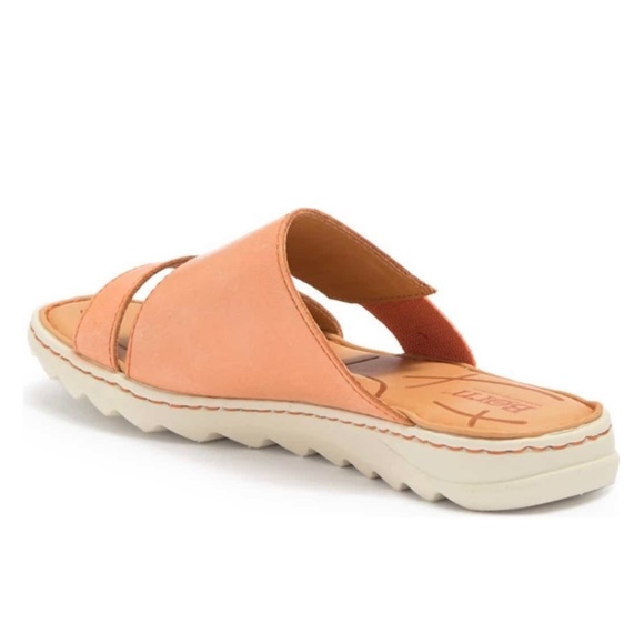 NIB Born Oceana Leather Slide Sandal Orange - Picture 9 of 15